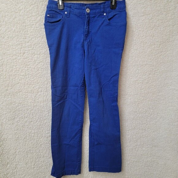 Bandolino Jeans Womens 6 Straight Leg Blue Midrise Stretch Cotton Spandex 30X27 - Picture 1 of 9